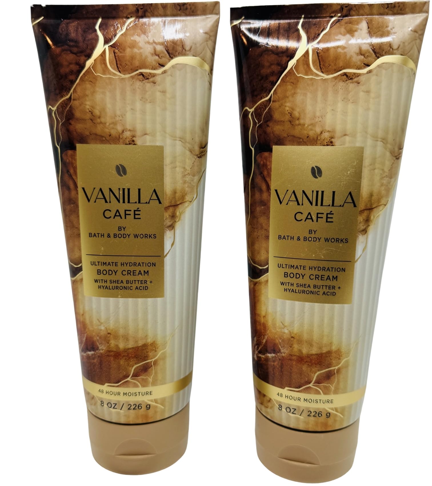 Bath & Body Works Vanilla Café Ultimate Hydration Body Cream – Pack of 2, 8 oz Each