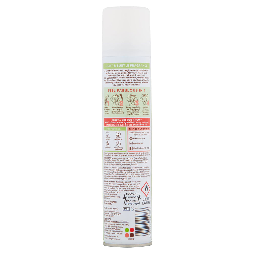 Batiste Dry Shampoo Bare – 6.73 fl oz (Pack of 6) | Subtle Fragrance, Oil Refresh