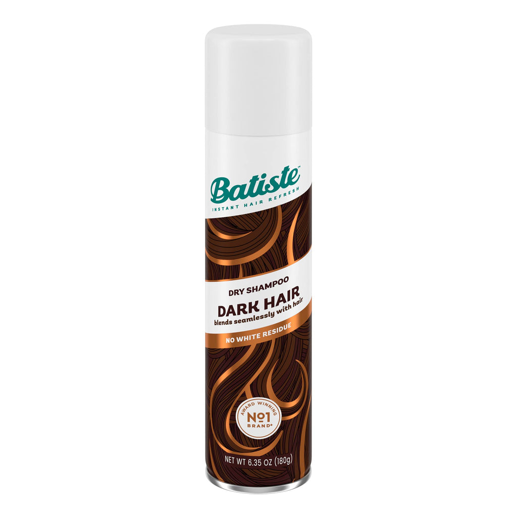 Batiste Dark Dry Shampoo for Brunettes – Absorb Oil & Add Texture (6.35 oz)
