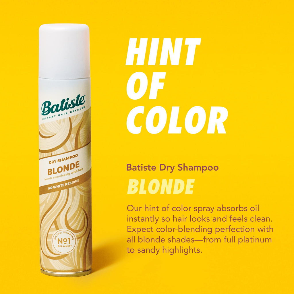 Batiste Dry Shampoo Blonde, 6.35oz | Brilliant Blonde Color-Tinted Refresh
