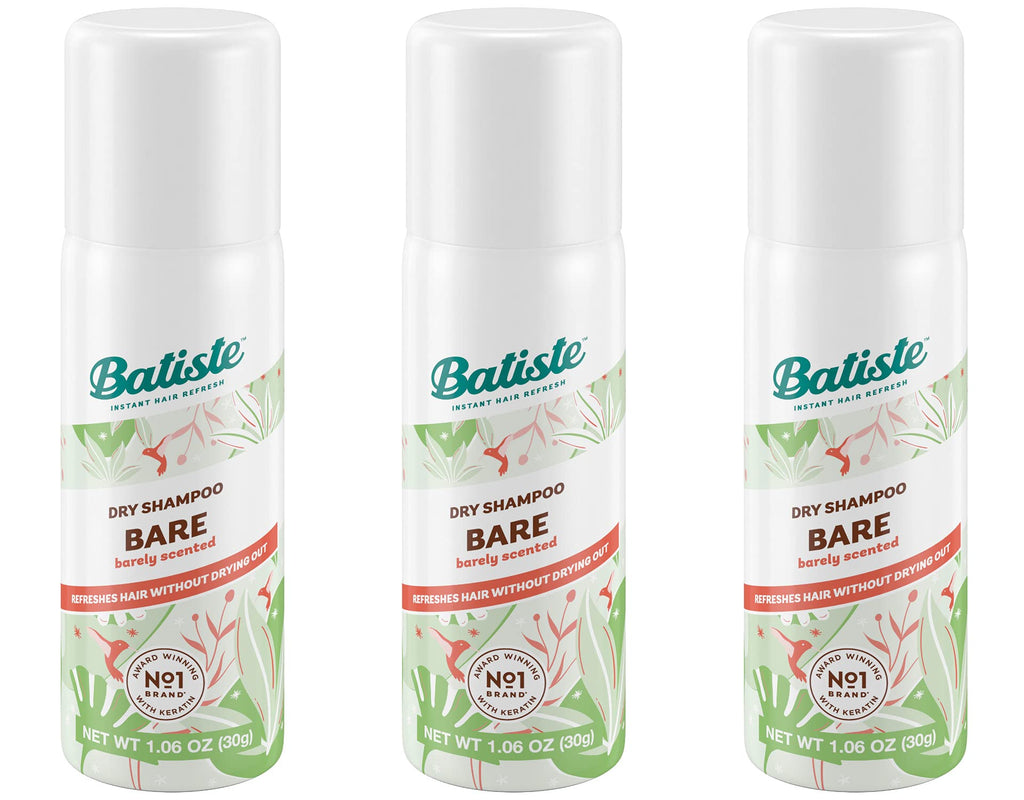 Batiste Dry Shampoo Bare Mini – Travel Size 1.06 oz, Pack of 3