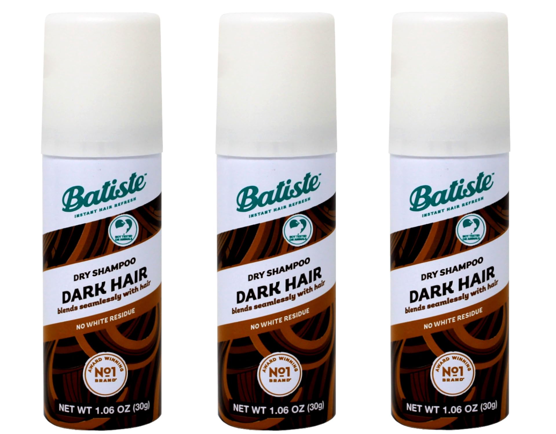 Batiste Dry Shampoo Dark Mini 3-Pack – Quick Color-Blend Refresh