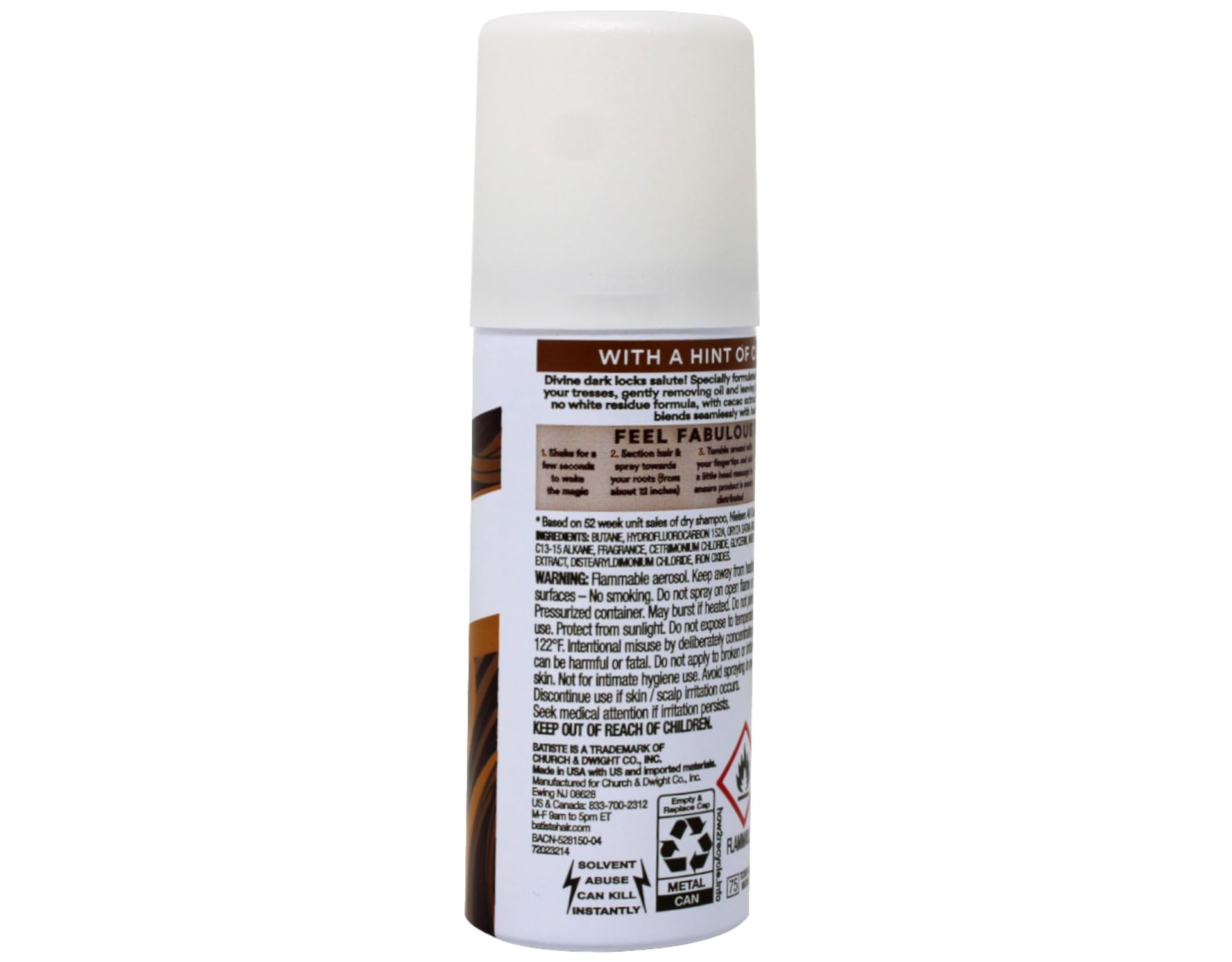 Batiste Dry Shampoo Dark Mini 3-Pack – Quick Color-Blend Refresh