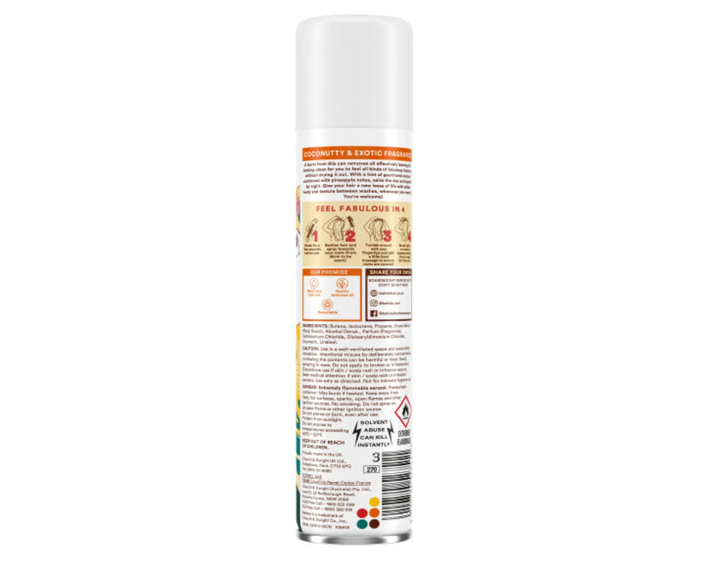 Batiste Dry Shampoo Tropical – Exotic Coconut, 4.23 oz (Pack of 6)
