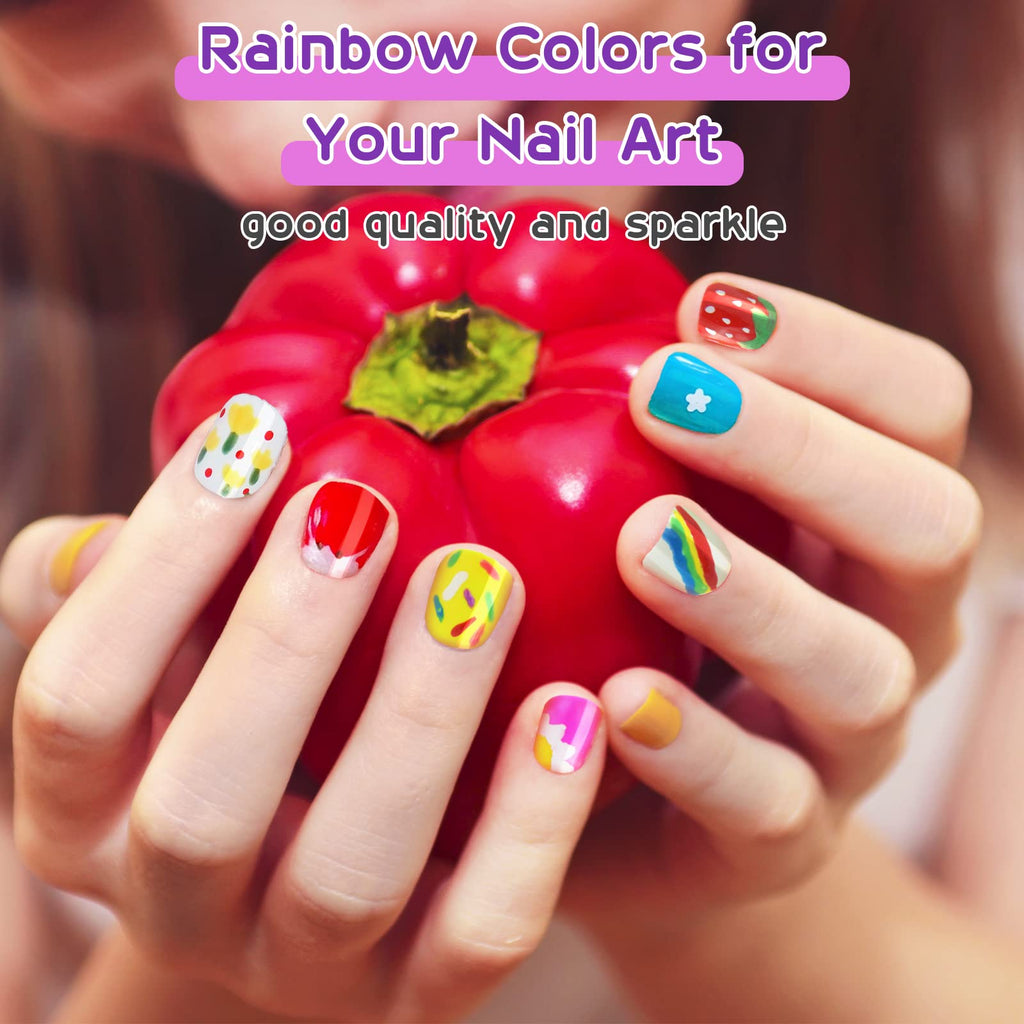 BATTOP Kids Nail Art Kit for Girls 7-12 | 2-in-1 Nail Polish Pen, 3D Decor & Air Dryer