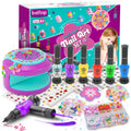 BATTOP Kids Nail Art Kit for Girls 7-12 | 2-in-1 Nail Polish Pen, 3D Decor & Air Dryer