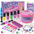 BATTOP Kids Nail Polish Set for Girls – Water-Based, Non-Toxic Nail Art Kit with Dryer, Fake Nails, Stickers & Pen | Gift for Ages 6–12