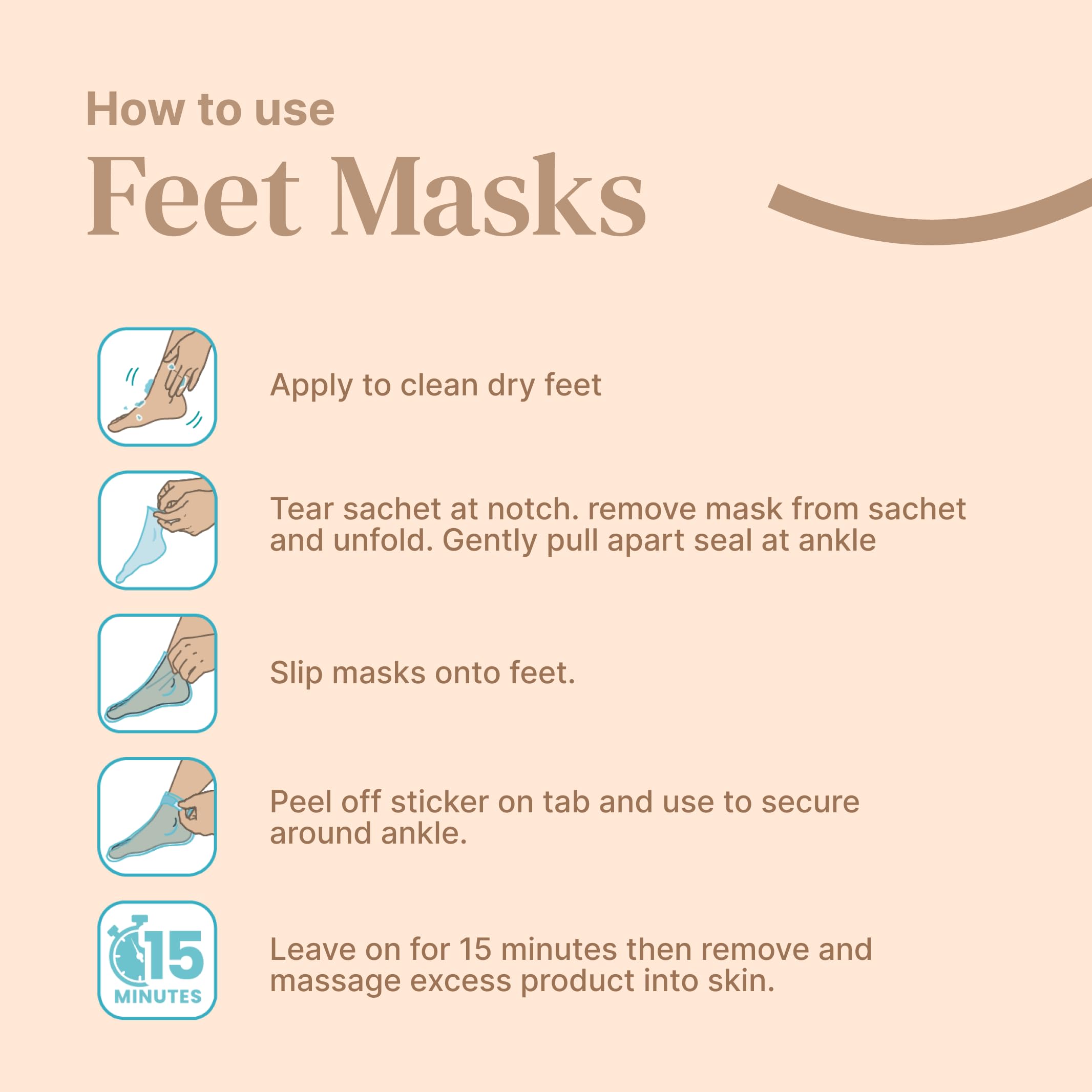 Foot Mask Moisturizing Socks for Dry Cracked Feet | Bayside Hydrates with Snail Mucin, Shea Butter & Hyaluronic Acid