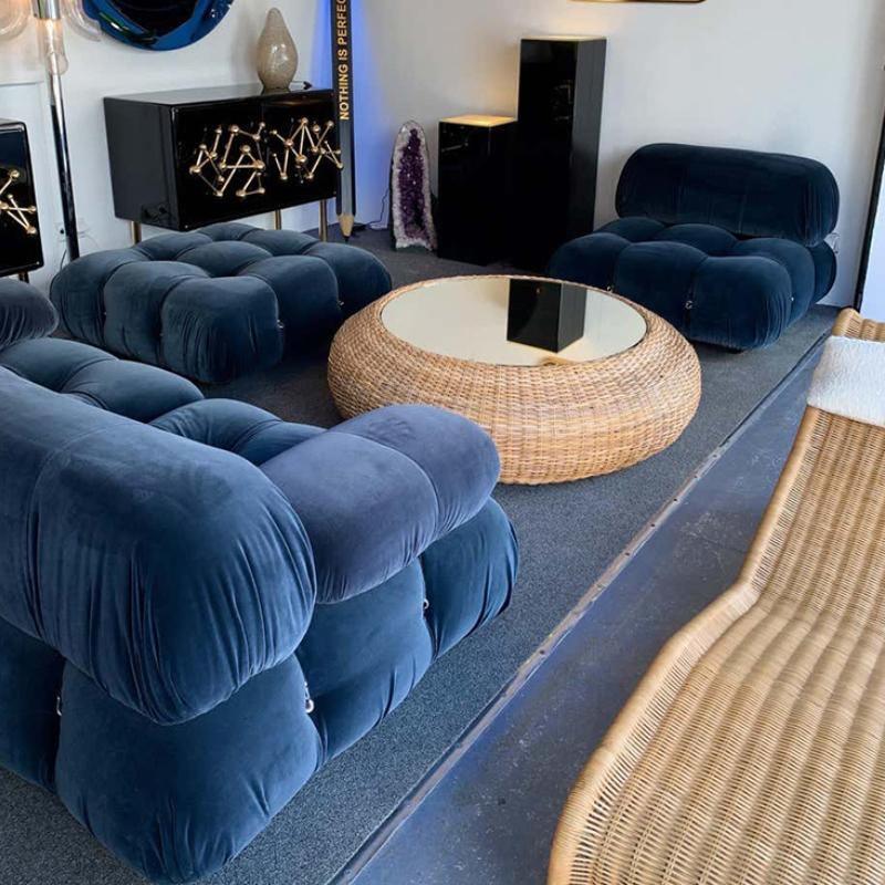 B&B Italia Camaleonda Style Sofa, Three Seater Sofa, Modular Sofa, Velvet