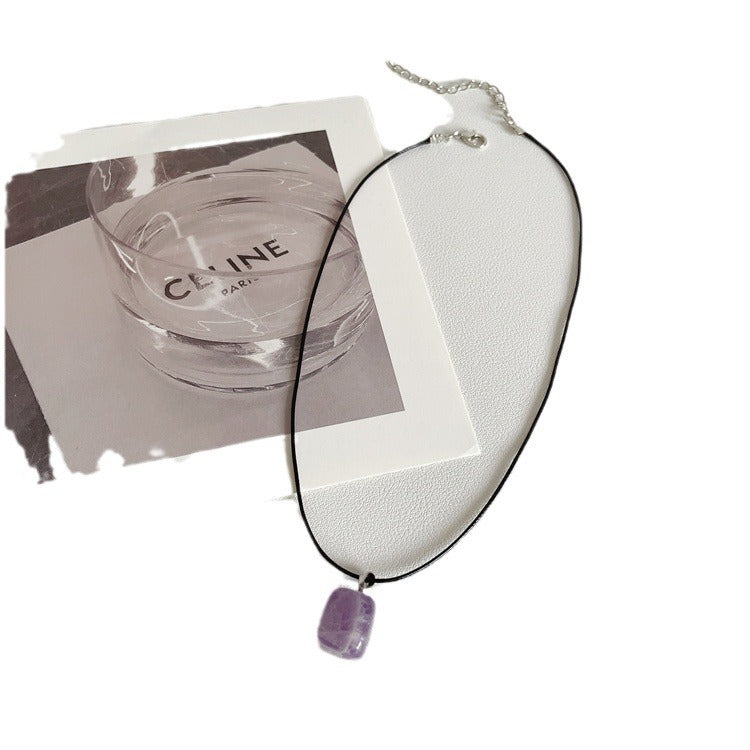 South Korea Ins Style Jade Square Peach Heart Necklace