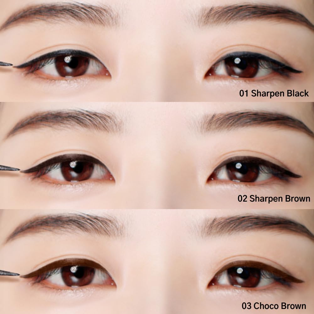 BBIA Last Pen Eyeliner - Waterproof Liquid Eyeliner with Quick-Dry Fine Brush (Sharpen Brown)