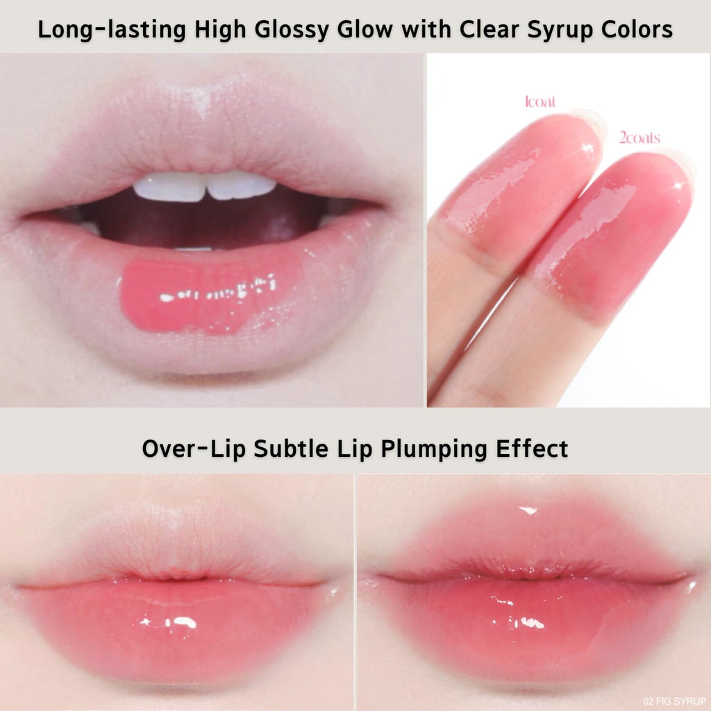 BBIA Over Glaze Lip Gloss – Plumping, Glassy Shine Lip Tint | Vegan Korean Beauty (02 FIG SYRUP)