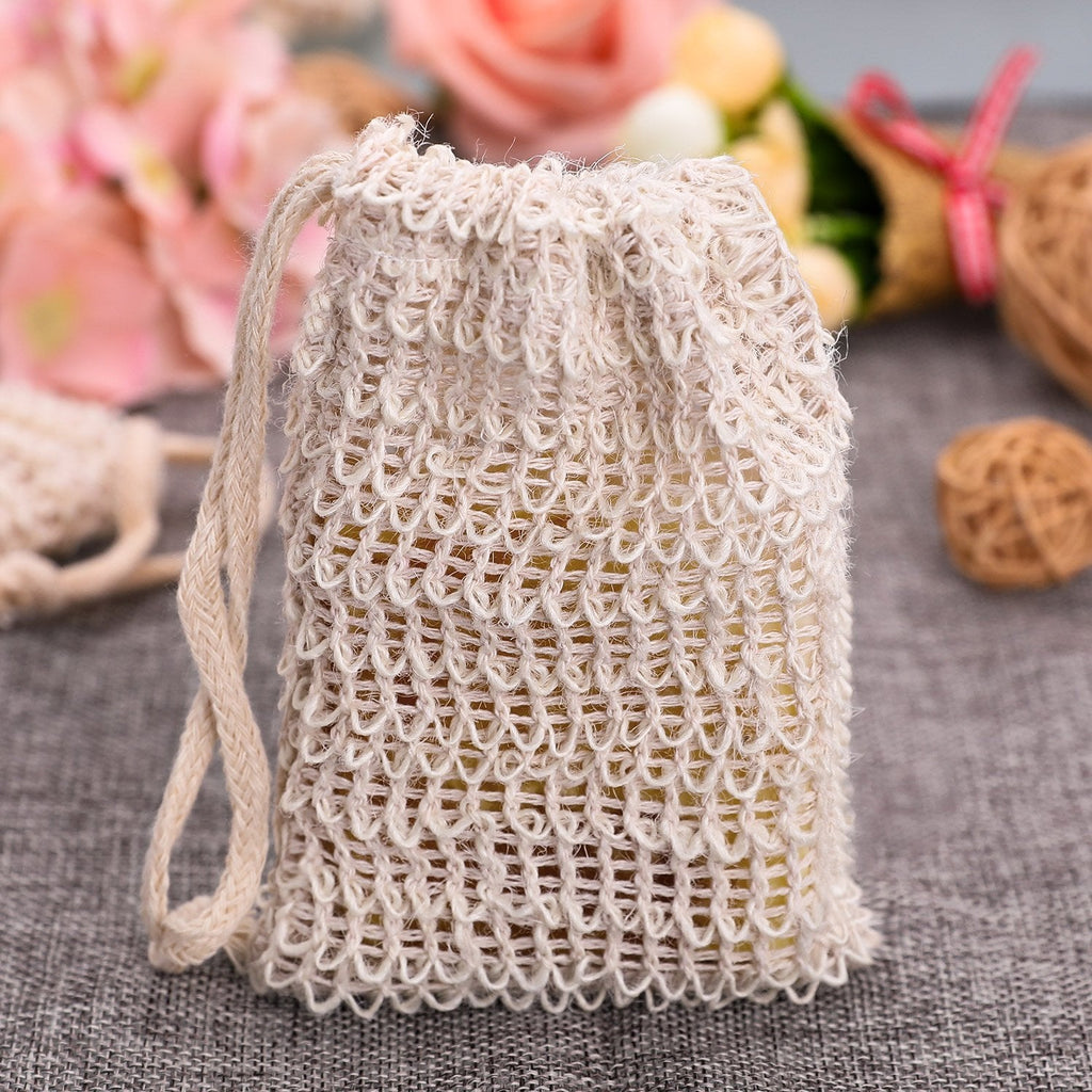 BBTO 15-Piece Soap Saver Bag | Exfoliating Sisal Mesh Pouch