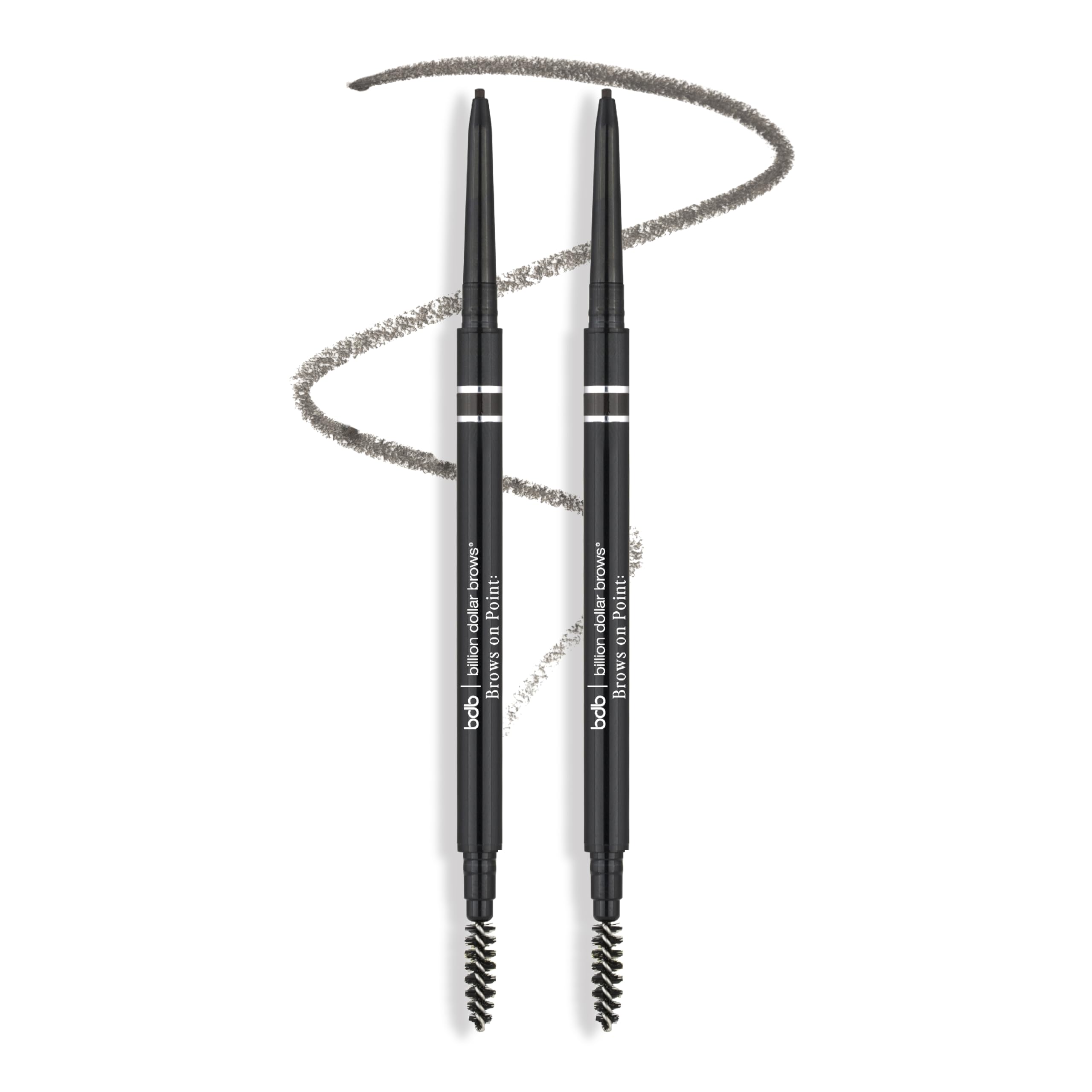 BDB Brows On Point Micro Brow Pencil – Precision Tip & Spoolie, Waterproof, 2-Pack