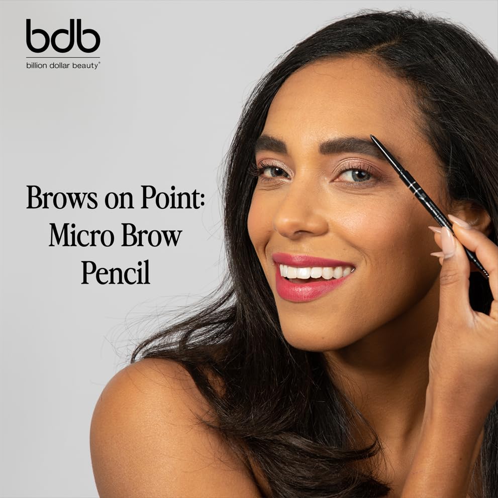 BDB Brows On Point Micro Brow Pencil – Precision Tip & Spoolie, Waterproof, 2-Pack