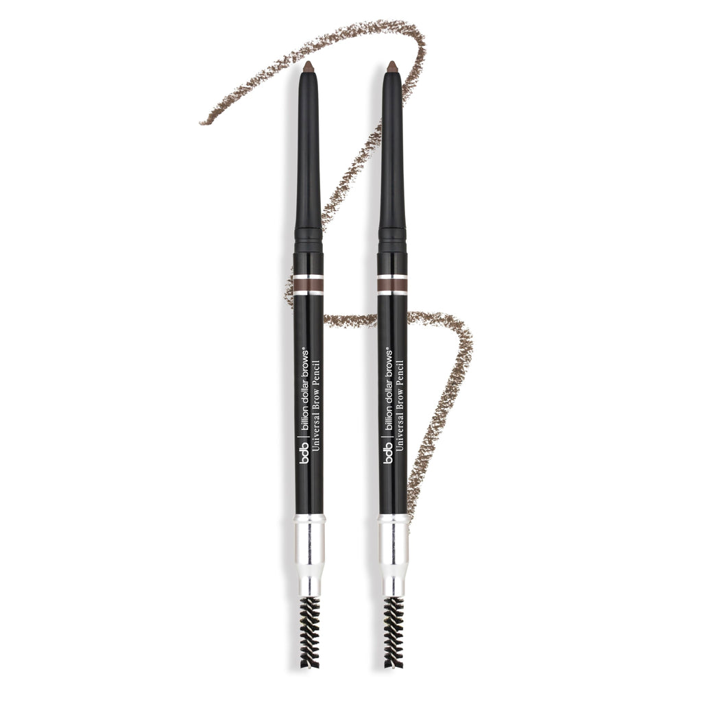 bdb Universal Eyebrow Pencil — Precision Tip & Spoolie, Waterproof, 2-Pack | Billion Dollar Brows
