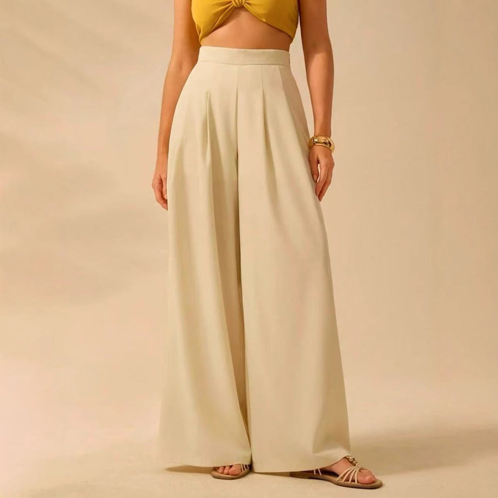Women's Printed Casual Loose High-Waist Wide-Leg Pants