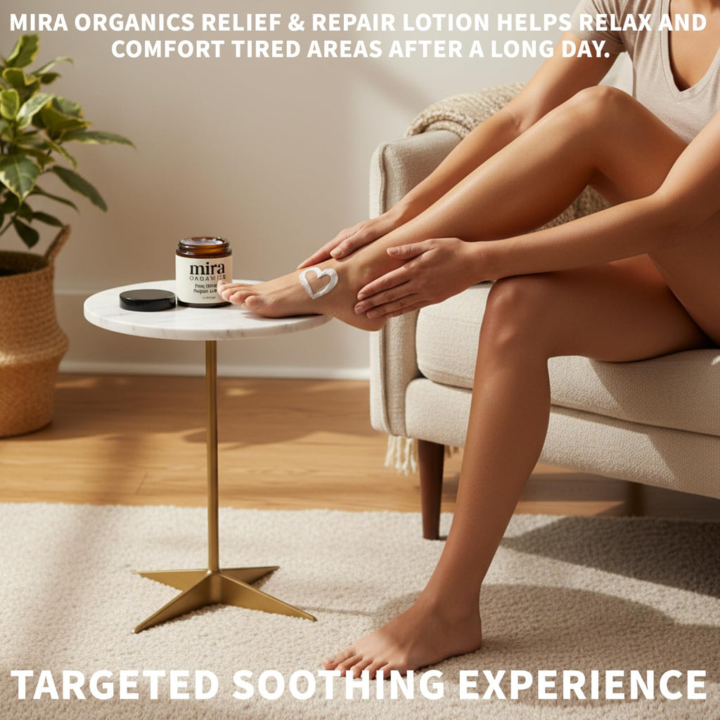 BDQBDQ Mira Organics Pain Relief Cream – Fast-Absorbing Magnesium & Arnica Lotion, Plant-Based, 3.5 oz