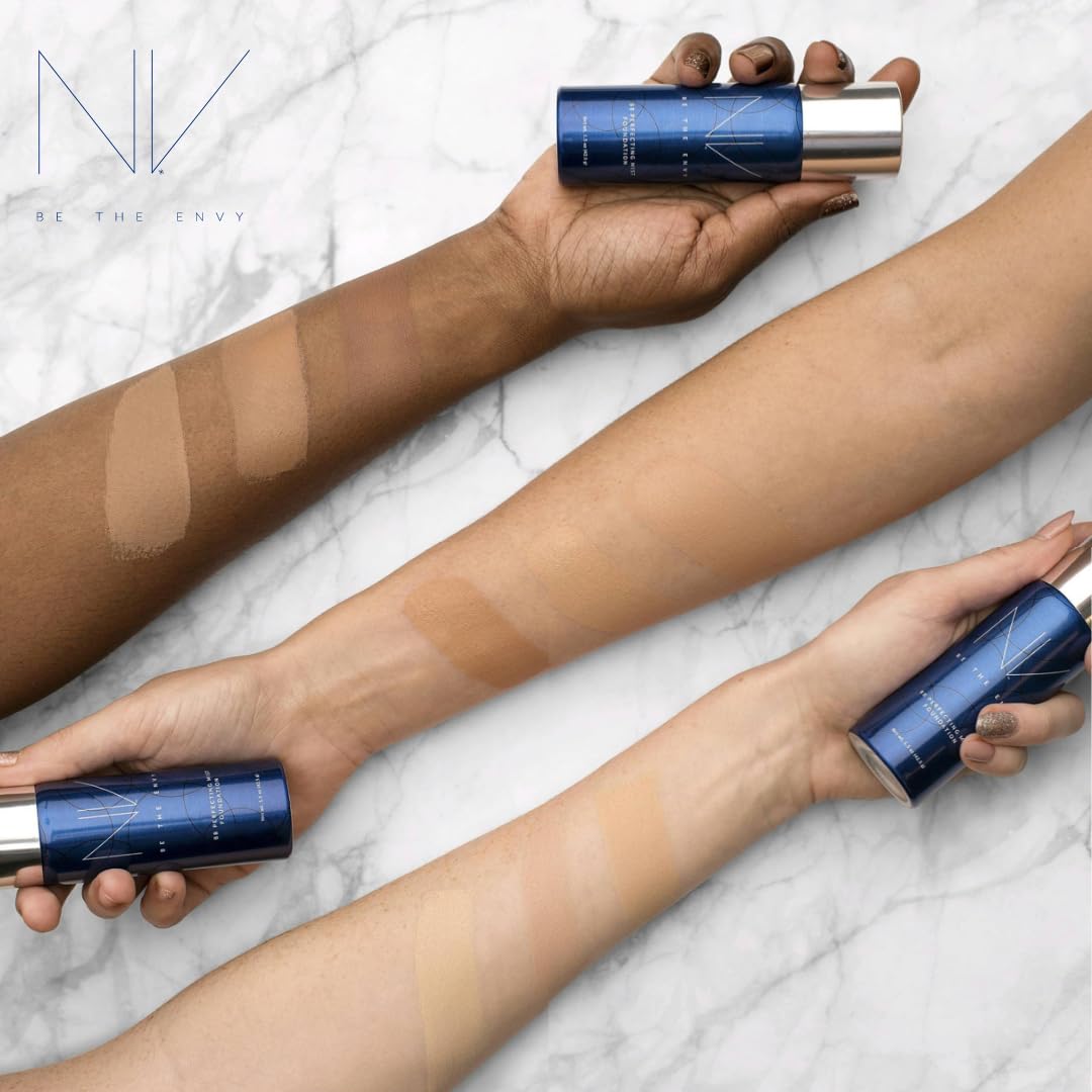 BE THE ENVY NV BB Perfecting Mist Foundation – Buildable Airbrush Coverage (Cool Toffee)