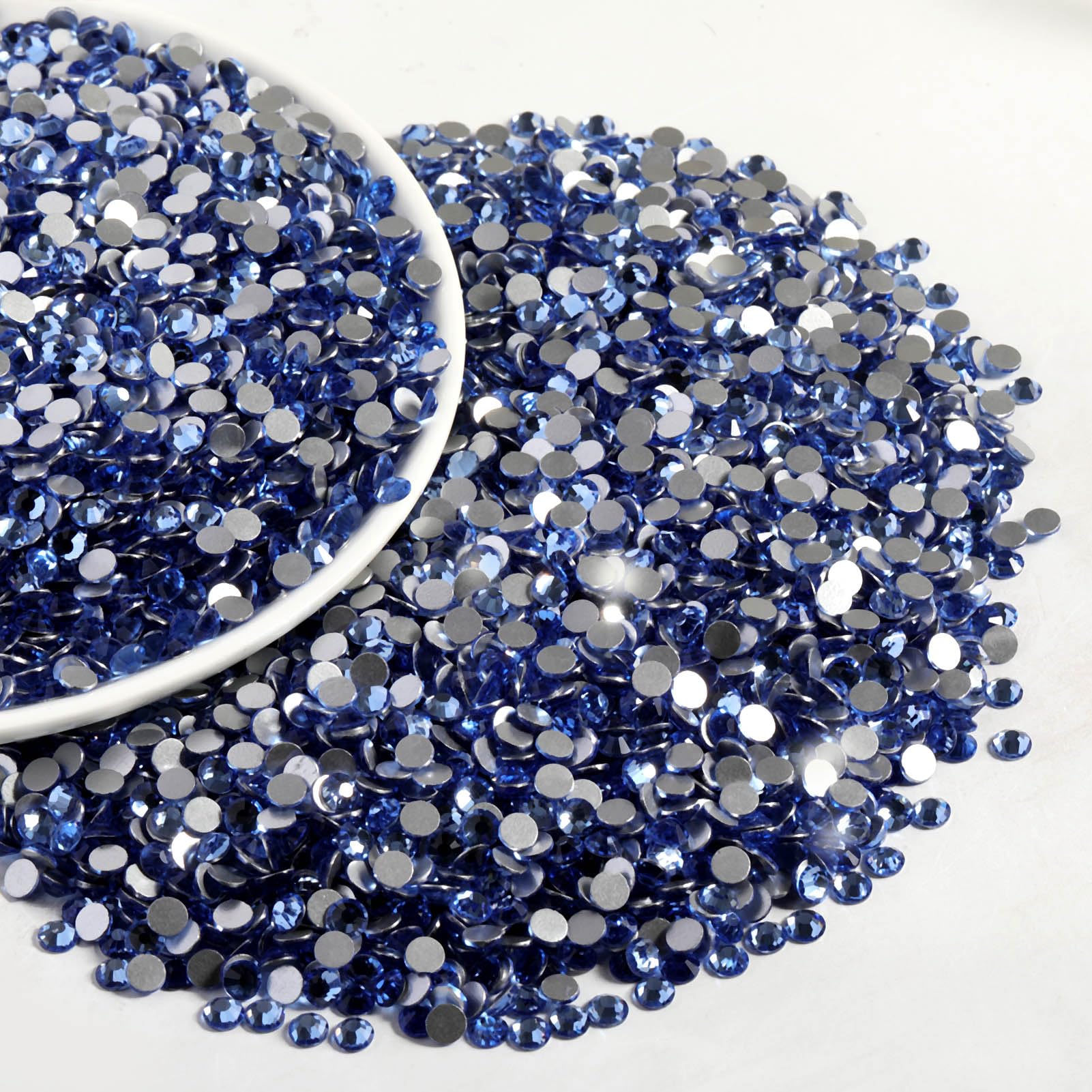 BEADSLAND Flatback Rhinestones Bulk – Light Sapphire SS10 2.7-2.9mm, 14,400 pcs