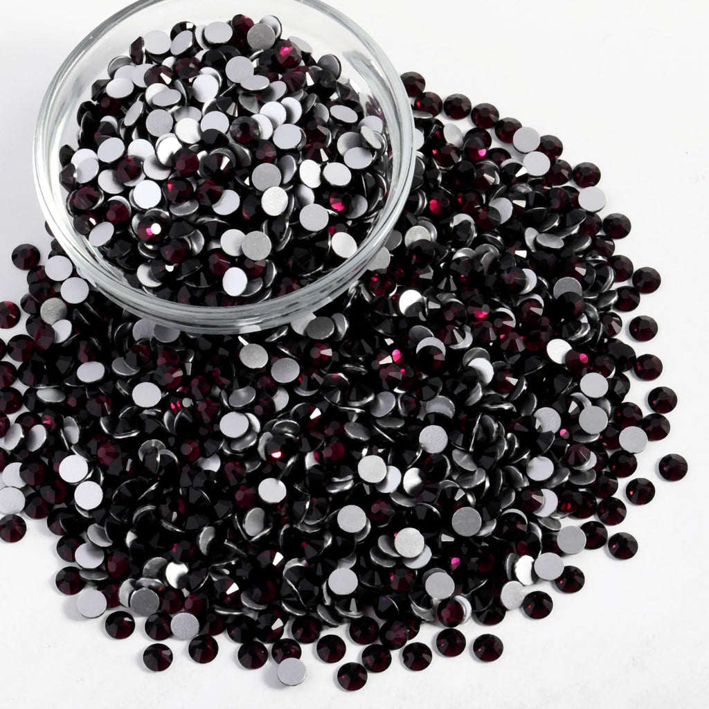 Beadsland Burgundy Rhinestones SS10 2.7-2.9mm Bulk 14400pcs for Nails & Crafts