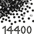 BEADSLAND Flatback Rhinestones Bulk – 14400pcs Jet Black SS8 2.3–2.5mm for Nails & Crafts
