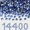 BEADSLAND Flatback Rhinestones Bulk – Light Sapphire SS10 2.7-2.9mm, 14,400 pcs