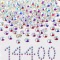 Beadsland Flatback Rhinestones Bulk 14400pcs Crystal AB SS10 2.7-2.9mm