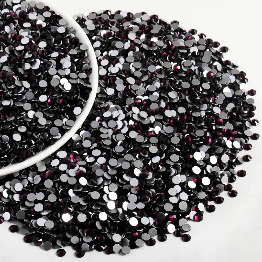 Beadsland Burgundy Rhinestones SS10 2.7-2.9mm Bulk 14400pcs for Nails & Crafts