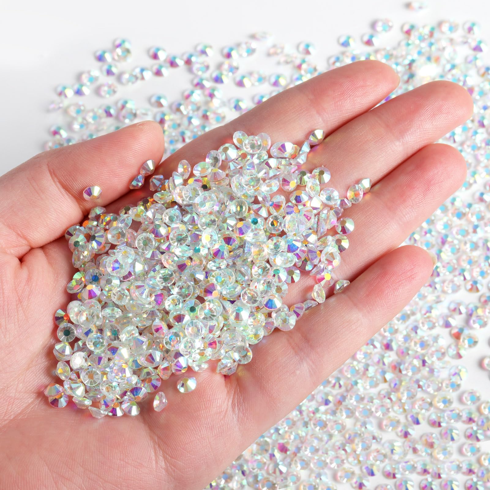 Beadsland Flatback Rhinestones Bulk 14400pcs Crystal AB SS10 2.7-2.9mm