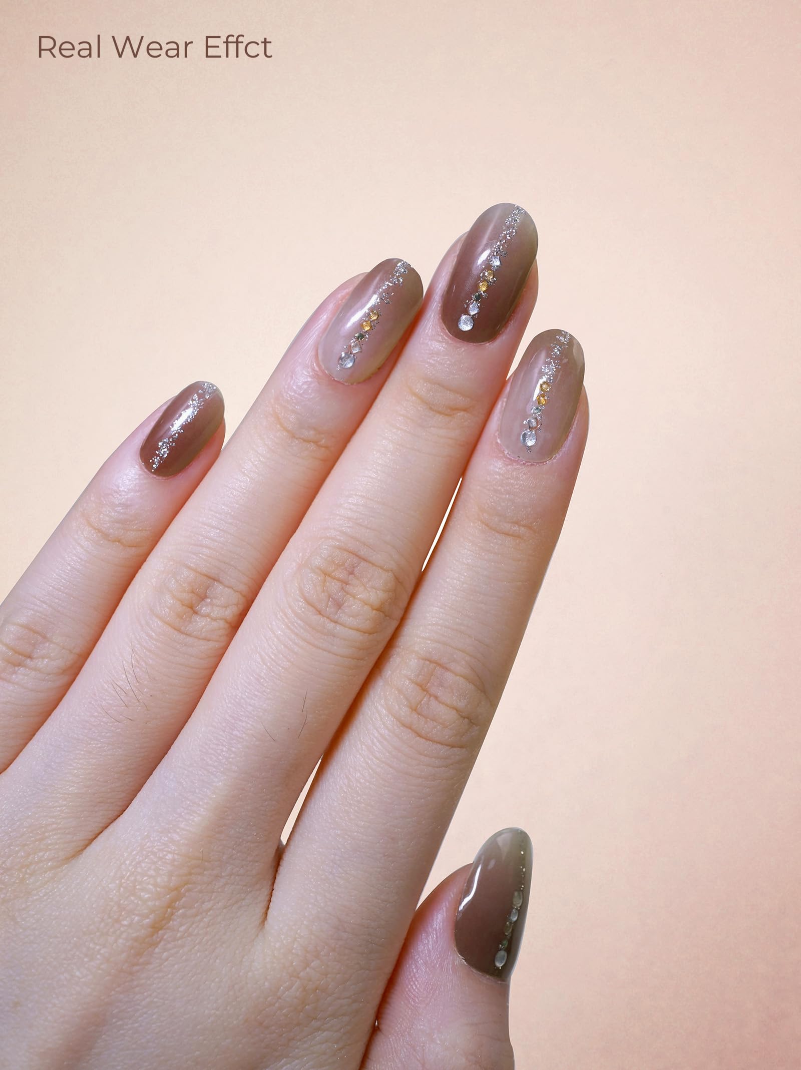 Beaolata Pre-Cured Gel Nail Strips 44PCS – Mystic Purple | Salon-Quality, No UV Light Needed