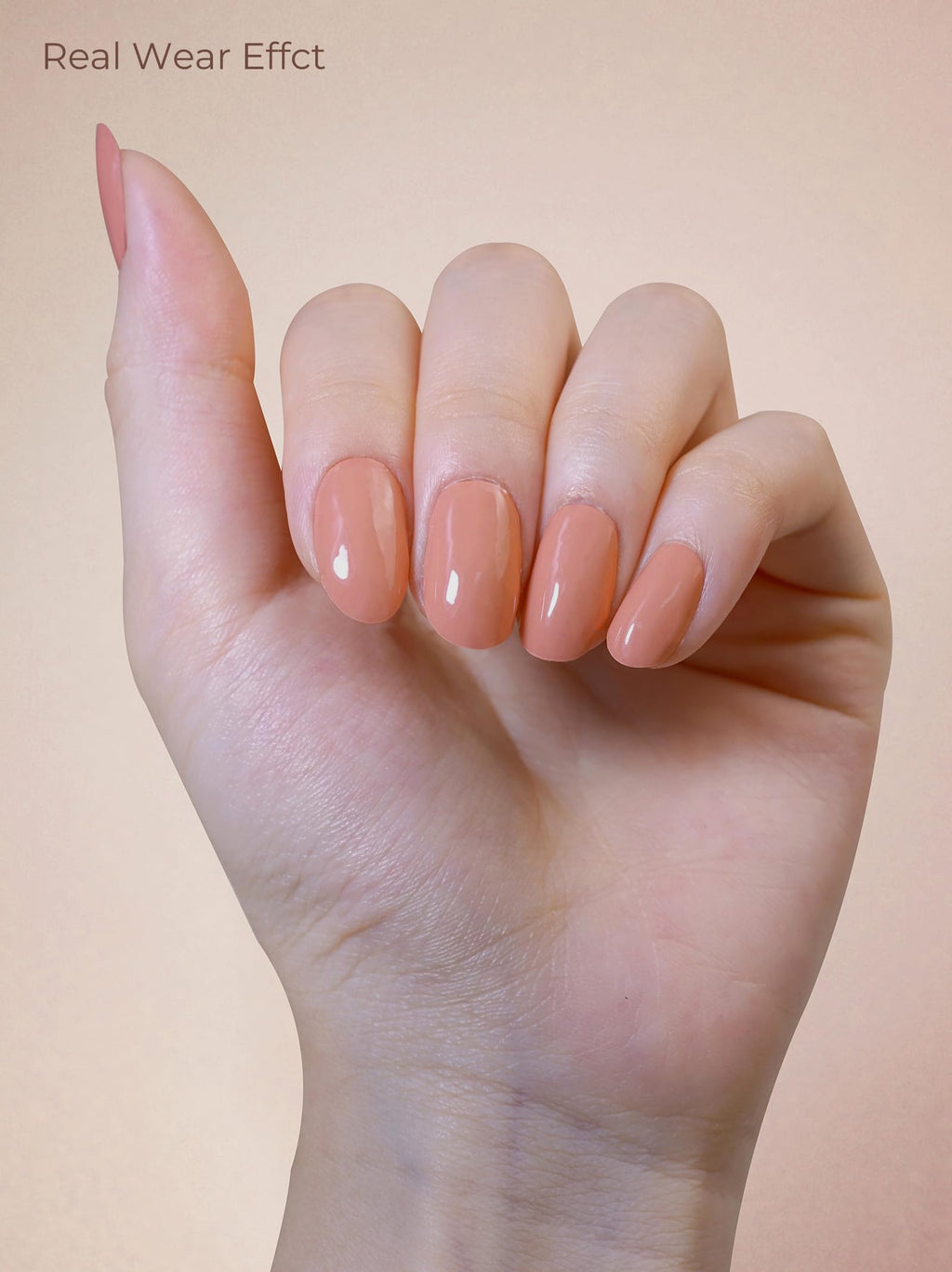 Beaolata Pre-Cured Gel Nail Strips – 44pcs Salon Quality, No UV Needed (Coral Orange)
