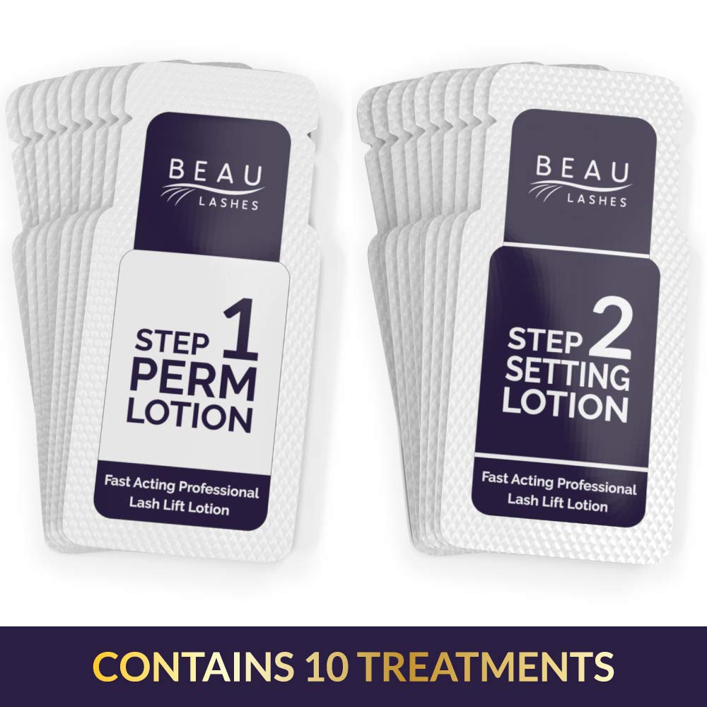 Beau Lashes – 10 Lash Lift Lotions for Professionals | Fast, Long-Lasting Lifts (10 Treatments)