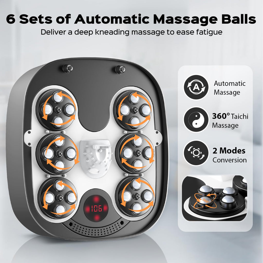 BEAUMOI Collapsible Foot Spa — Surf Wave Massage, Heat, Bubble, Remote