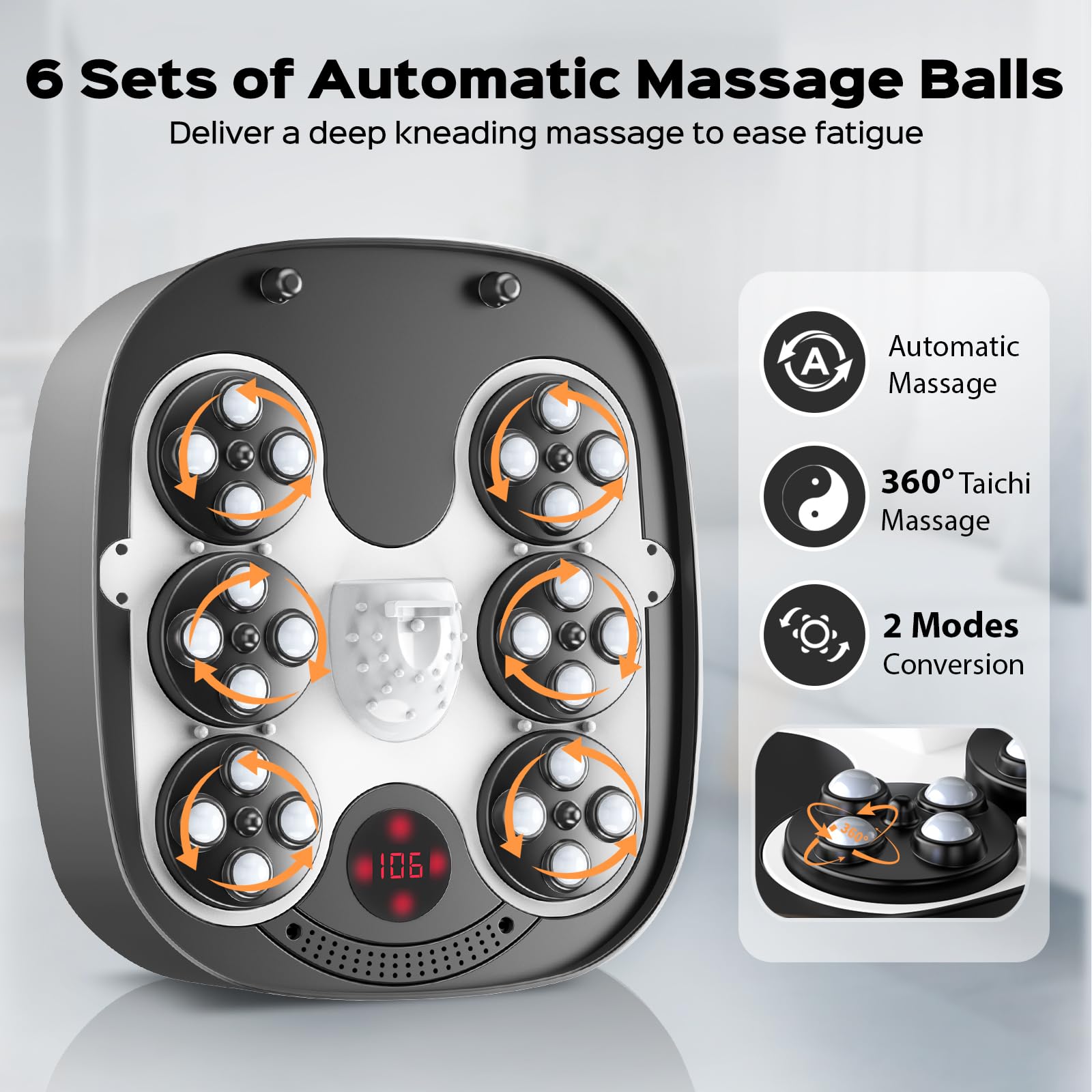 BEAUMOI Collapsible Foot Spa — Surf Wave Massage, Heat, Bubble, Remote