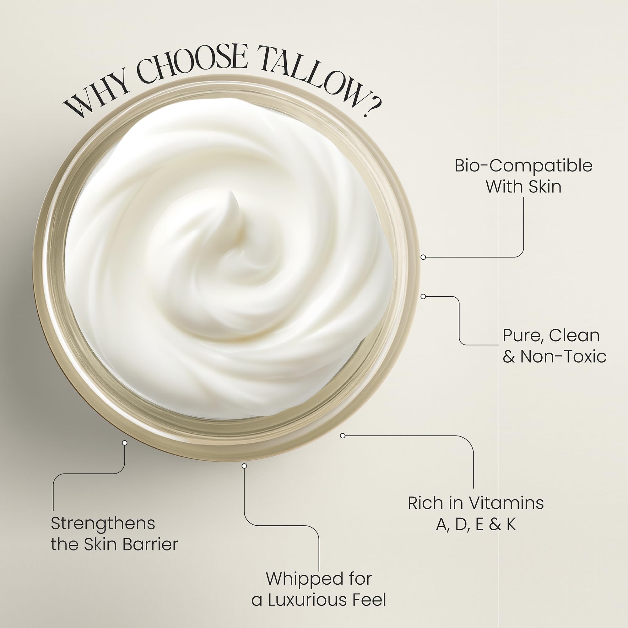 Beautiful Being SKIN GLOW — Grass-Fed Whipped Beef Tallow Moisturizer for Face & Body