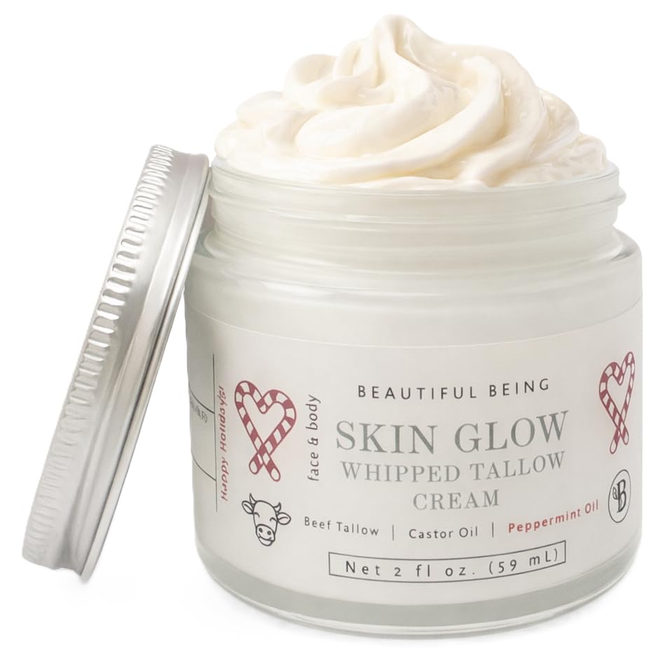 Beautiful Being SKIN GLOW — Grass-Fed Whipped Beef Tallow Moisturizer for Face & Body