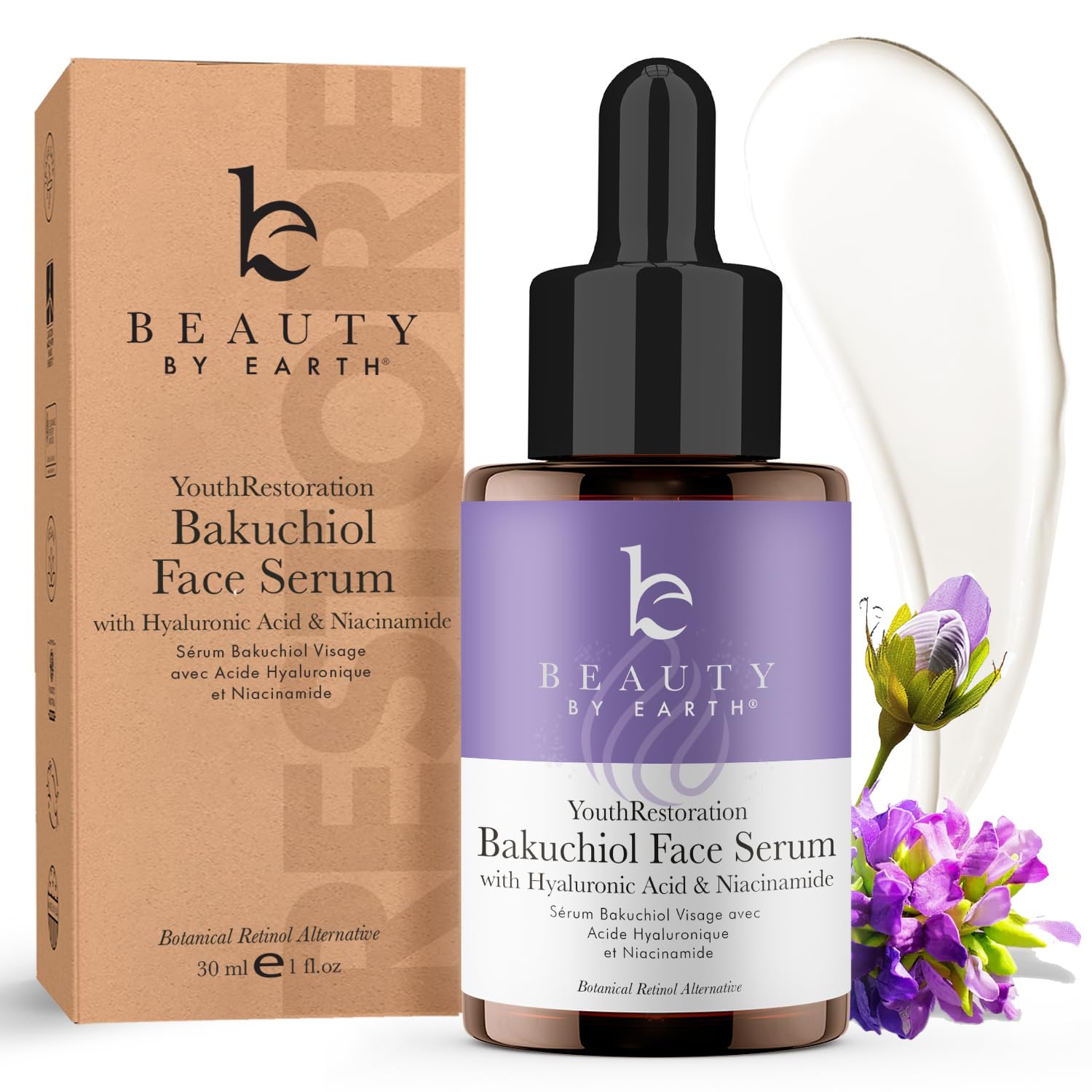 Bakuchiol Serum - Plant-Based Retinol Alternative for Smoother Skin | Beauty by Earth