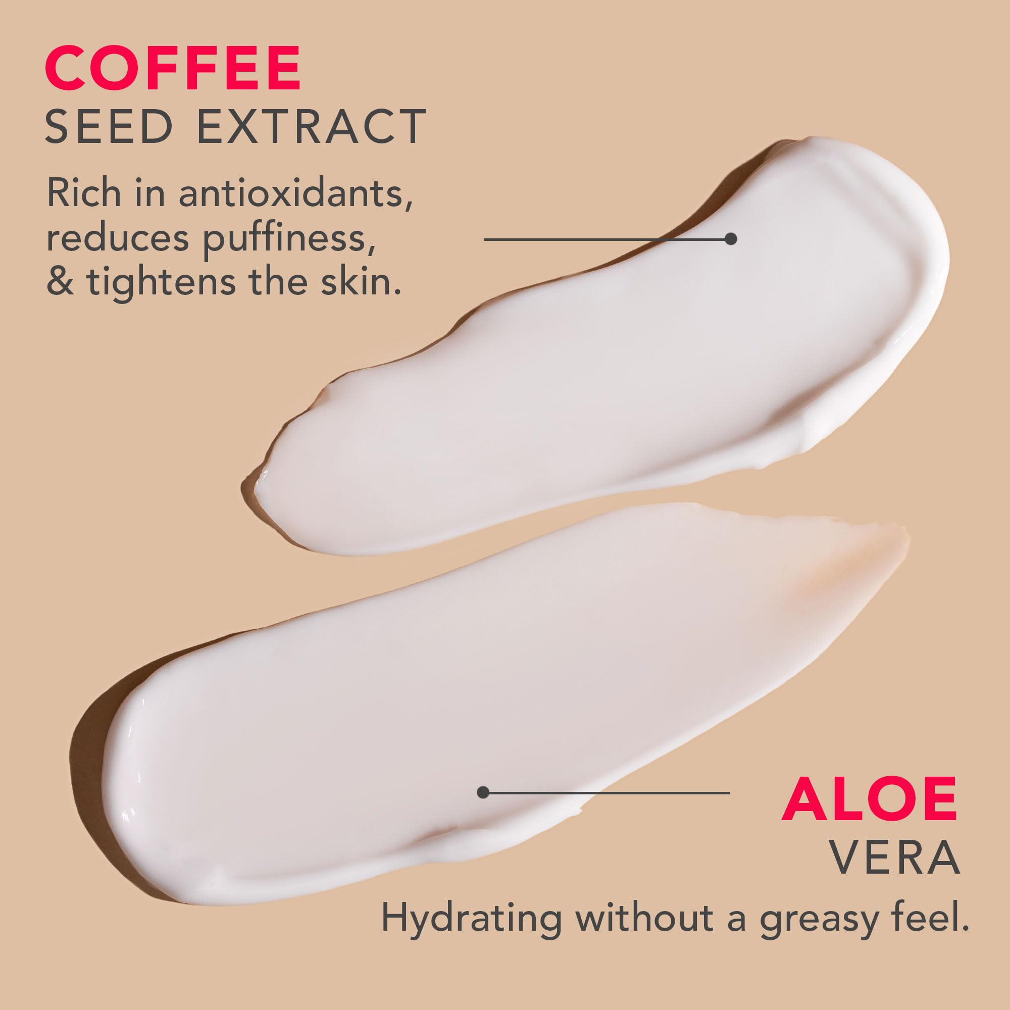 Beauty by Earth Caffeine Eye Cream – Puffiness & Dark Circles, USA Made