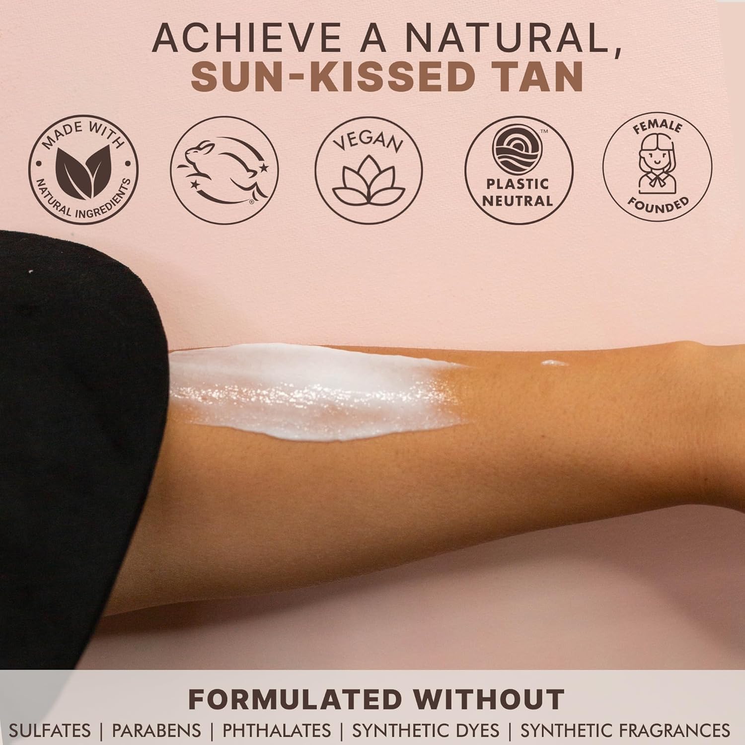 Beauty by Earth Self Tanner with Tanning Mitt – USA Made Sunless Lotion