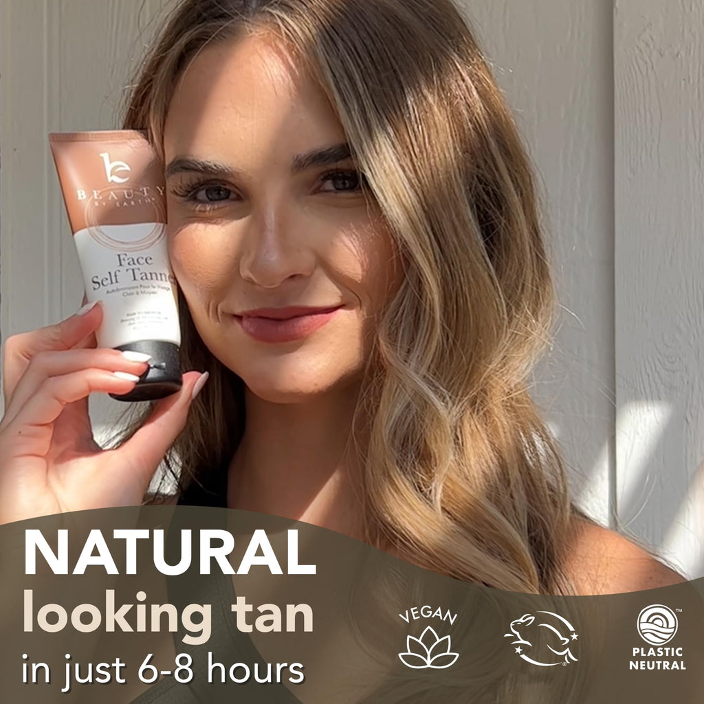 Beauty by Earth Face Tanner – USA Made, Natural & Organic Facial Self Tanner