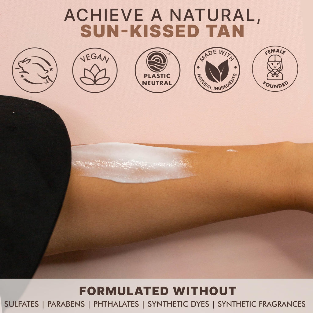 Beauty by Earth Self Tanner – USA Made, Natural Glow, Medium to Dark, Streak-Free