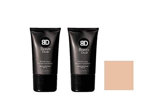 Beauty Deals Mineral Liquid Powder Foundation SPF 15 – Porcelain (2-Pack)