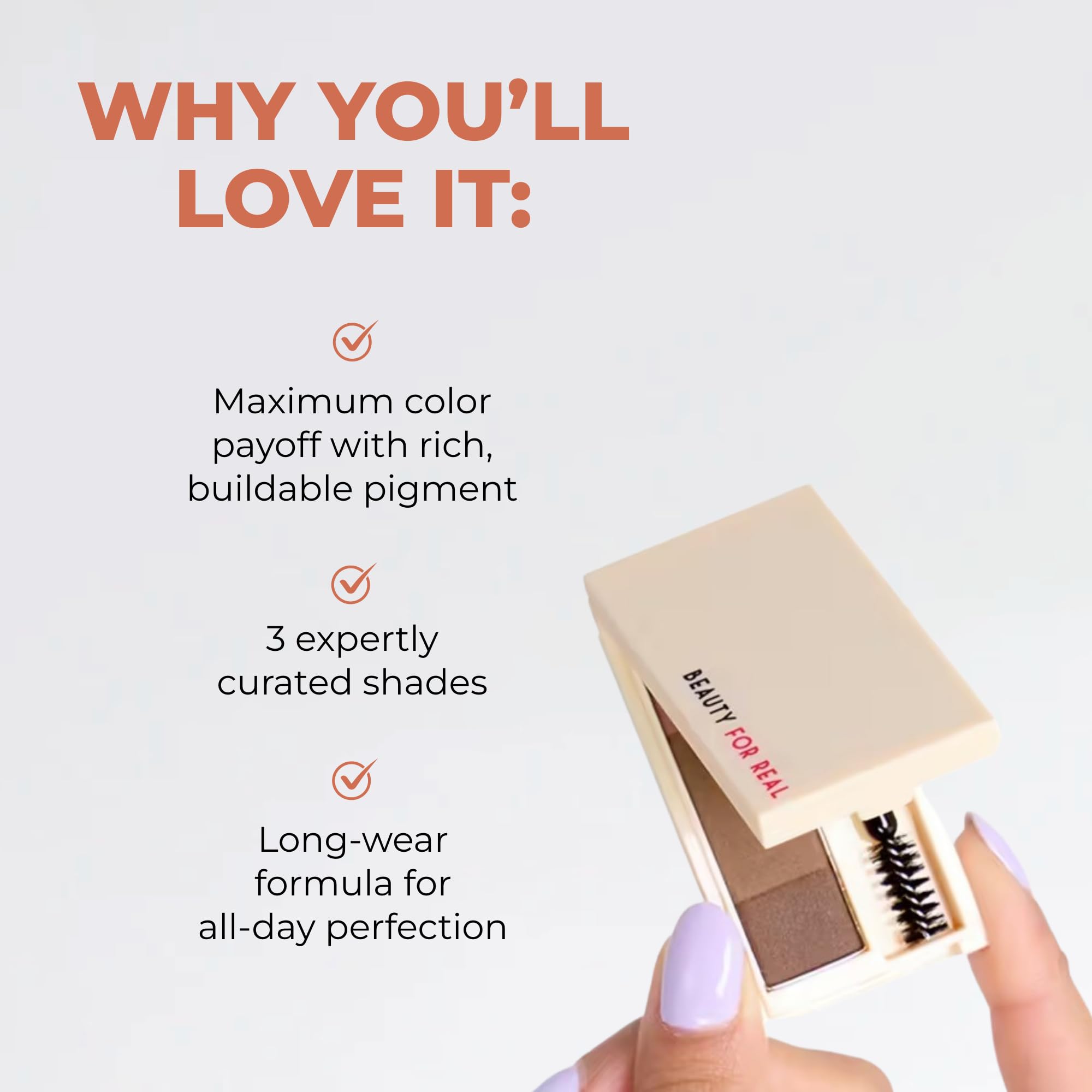 Beauty For Real Brow Max Ombre Powder Deep | Long-Wear, Vegan, Cruelty-Free & Paraben-Free