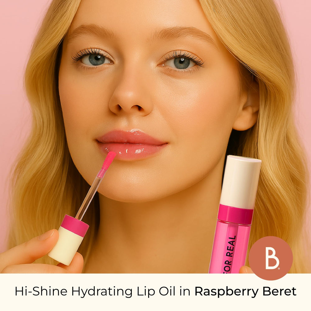 Beauty For Real Lip Revival Hi-Shine Hydrating Lip Oil – Shining Star (Transparent) | Lightweight, Non-Sticky Shine