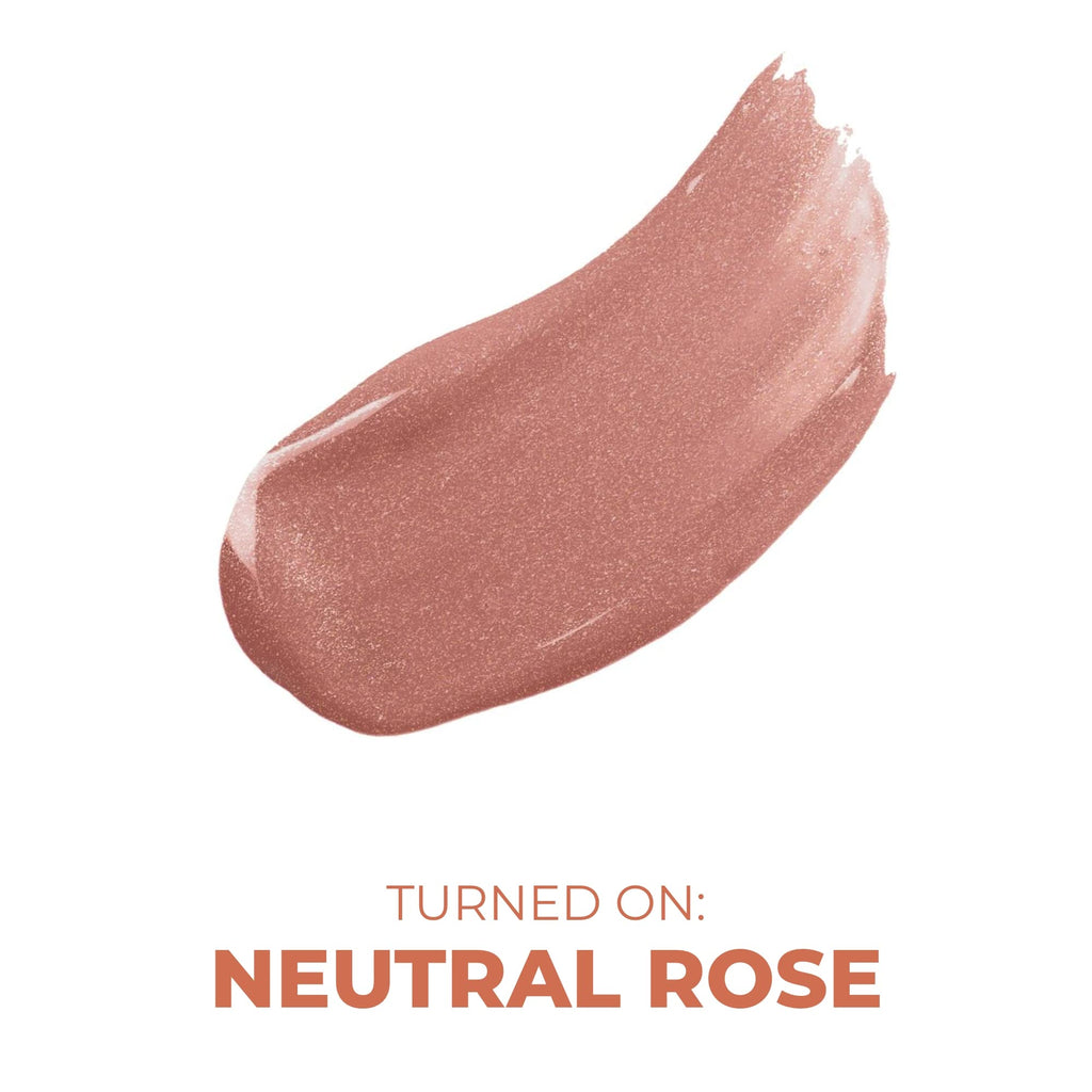 Beauty For Real Lip Gloss + Shine – Plumping High Shine Hydrating Gloss in Turned On – Cruelty Free 0.15 fl oz