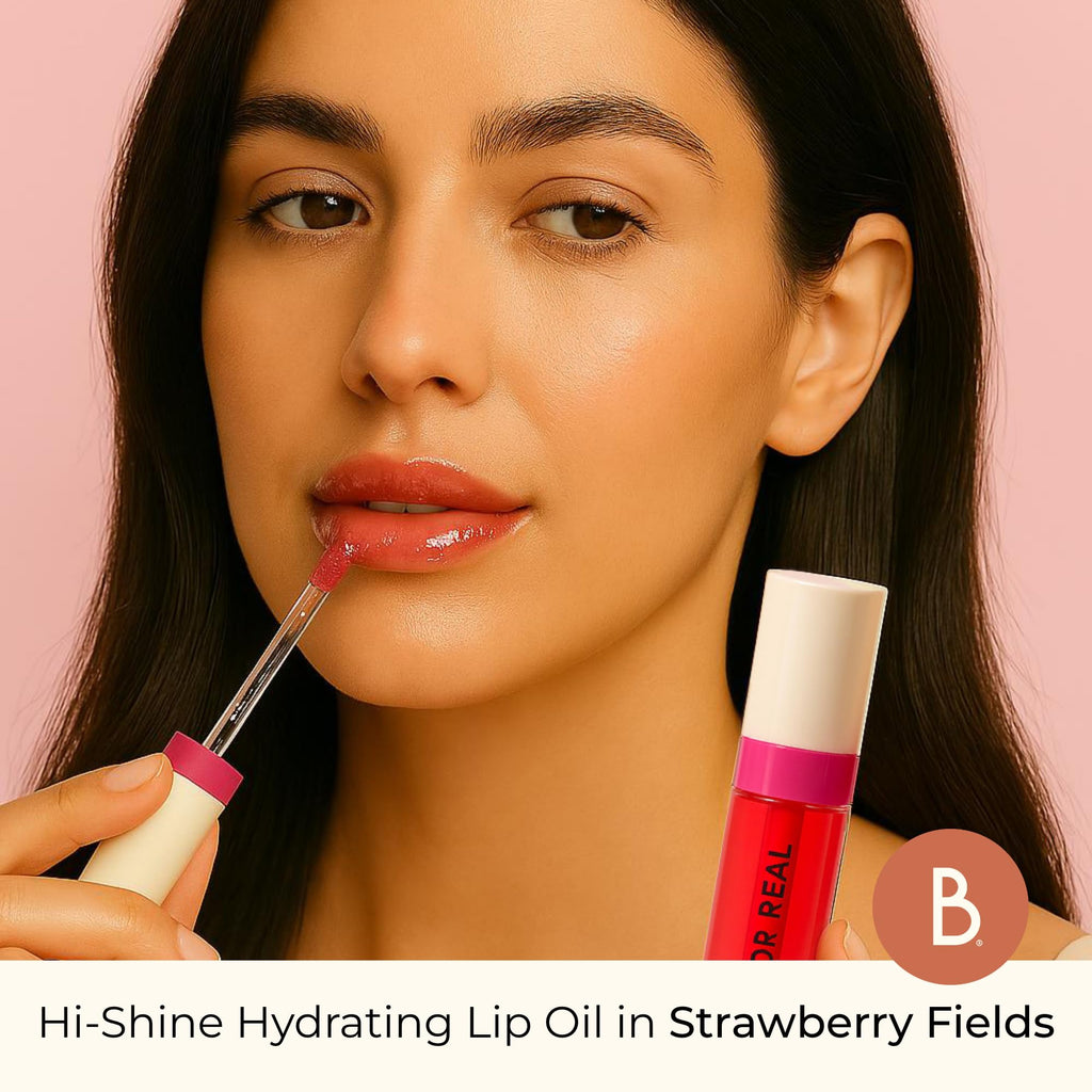 Beauty For Real Lip Revival Hi-Shine Hydrating Lip Oil – Shining Star (Transparent) | Lightweight, Non-Sticky Shine