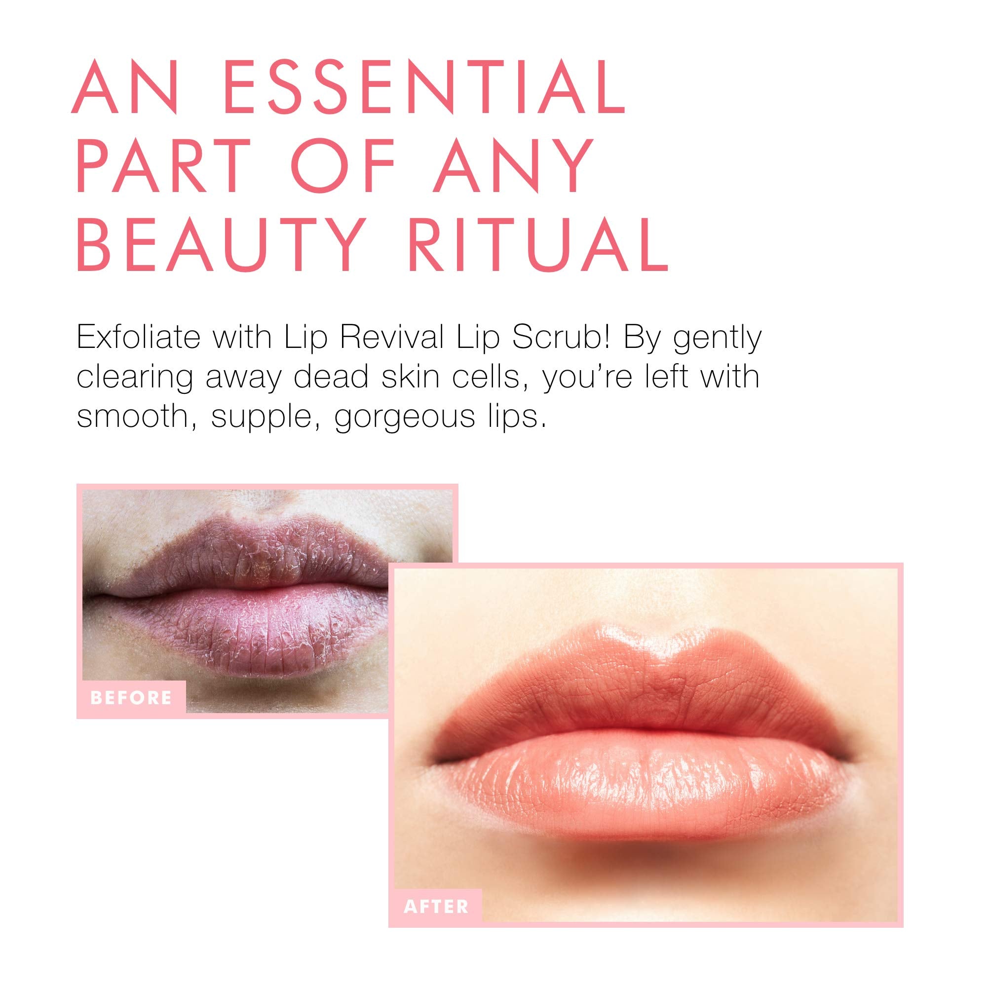 Beauty For Real Lip Revival Orange Spice – Exfoliating Sugar Lip Scrub, Organic & Vegan, 0.15 oz