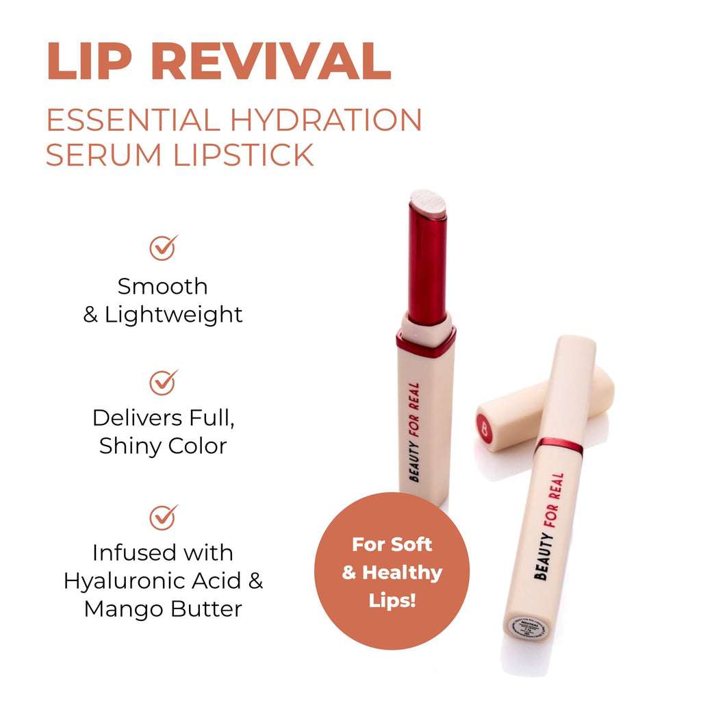 Beauty For Real Lip Revival Serum Lipstick Neutral Light – Hydrating Lip Color