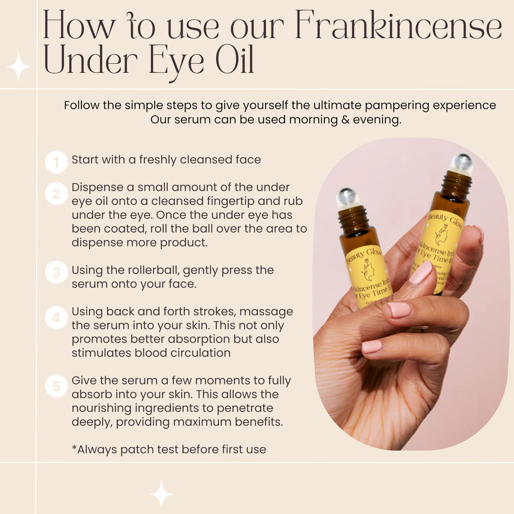 Beauty Glow Age Eraser Rollerball – Organic Frankincense-Infused Under-Eye Moisturizer
